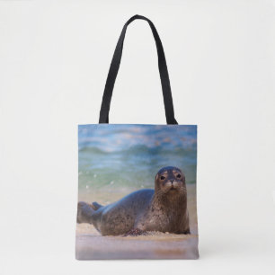 Tote Bag Bébé phoque commun dans l'eau