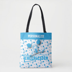 Tote Bag Bébé Pom-pom girl bleu fille