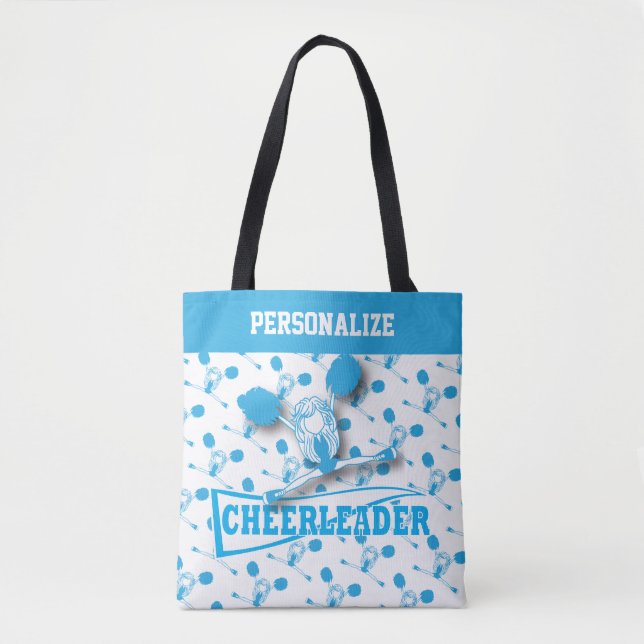 Tote Bag Bébé Pom-pom girl bleu fille (Devant)