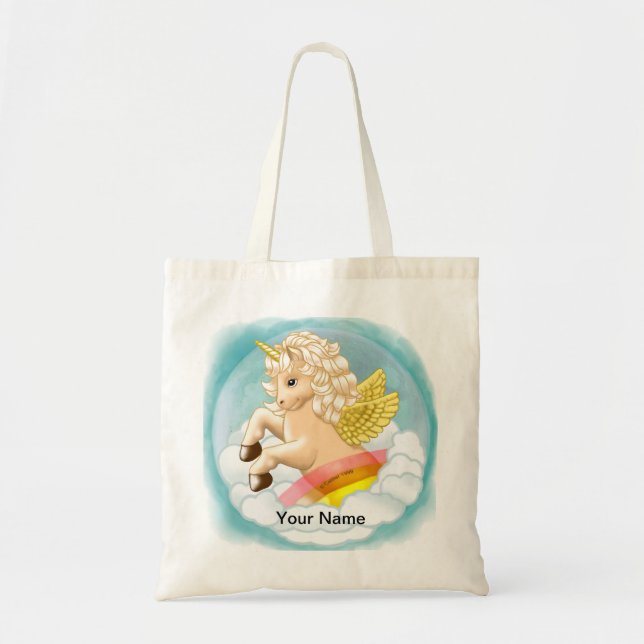 Tote Bag Bébé Rainbow Unicorn (Devant)