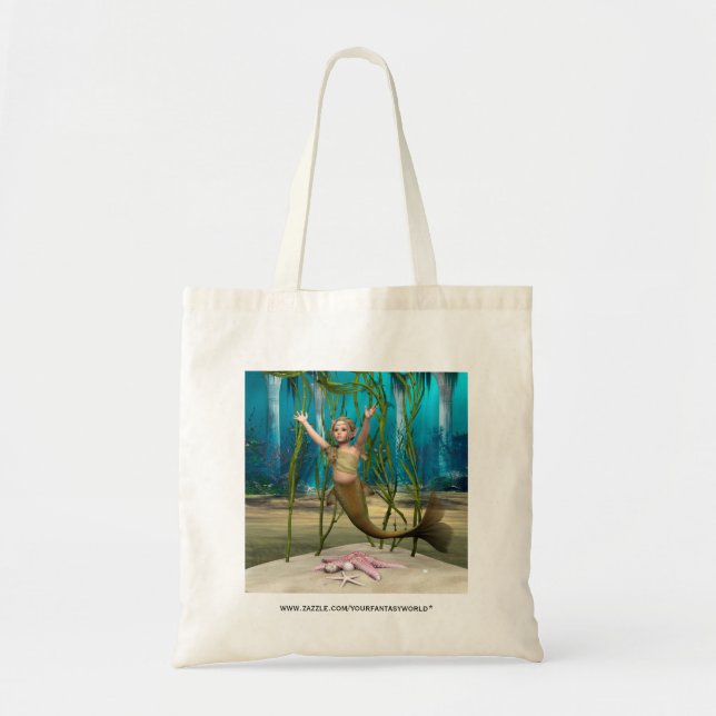 Tote Bag Bébé Sirène (Devant)