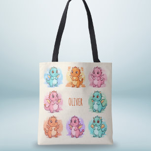 Tote Bag Bébés dragons ludiques Personnalisés