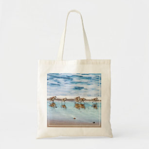 Tote Bag Bécasseaux fonctionnant le long de la plage