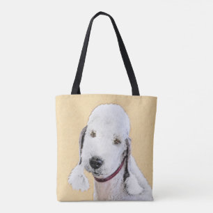 Tote Bag Bedlington Terrier Peinture - Art Chien original