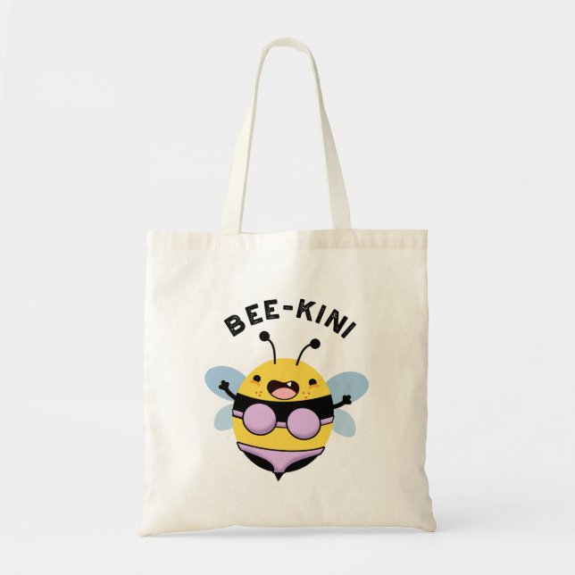 Tote Bag Bee-kini Funny Bee Puns (Devant)