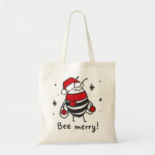 Tote Bag Bee merry christmas bee bee