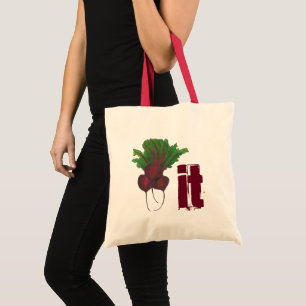 Tote Bag Beet (Beat) It Funny Red Beets Vegetable Foodie