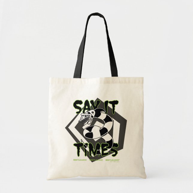 Tote Bag Beetlejuice | Say It 3 Times (Devant)