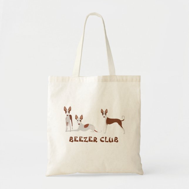 Tote Bag Beezer Club Ibizan Hound Podenco (Devant)