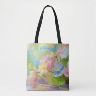 Tote Bag Bégonia Fleurs Vase, Écritures bibliques Fête des
