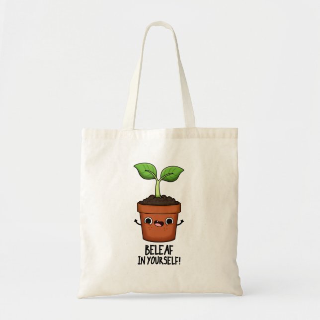 Tote Bag Beleaf Dans Votre Amusant Plante Pun (Devant)