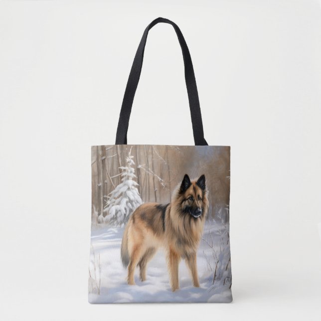Tote Bag Belge Tervuren Laissons neiger Noël (Devant)