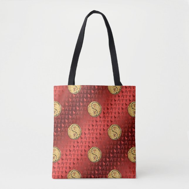 Tote Bag Bélier & Tigre de Feu (Devant)