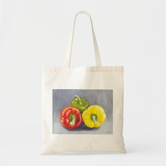 Tote Bag Bell Peppers - Customisé (Devant)
