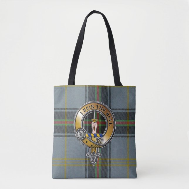 Tote Bag Bell Tartan & Badge (Devant)