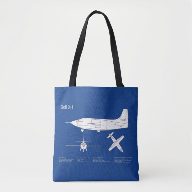 Tote Bag Bell X-1 - Plans de plan d'avion ABD (Devant)