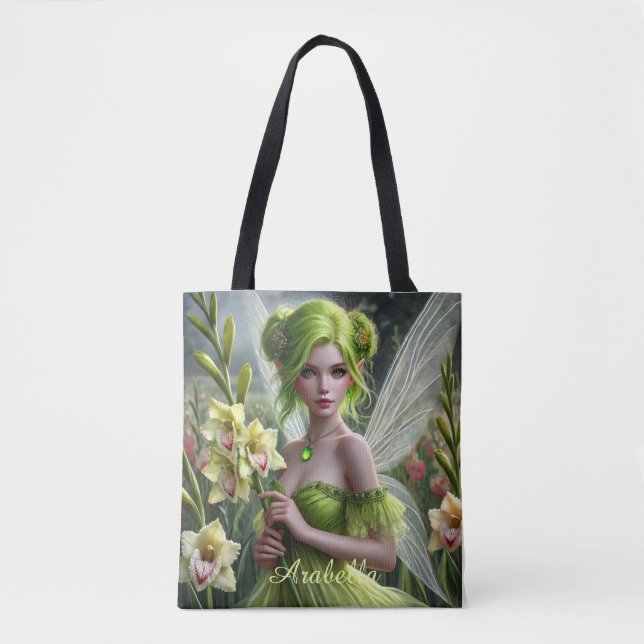 Tote Bag Belle Août Fée à Gladioli (Devant)
