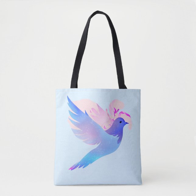 Tote Bag Belle Aquarelle Bleue (Devant)