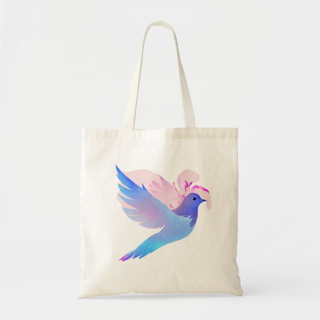 Tote Bag Belle Aquarelle Bleue (Devant)