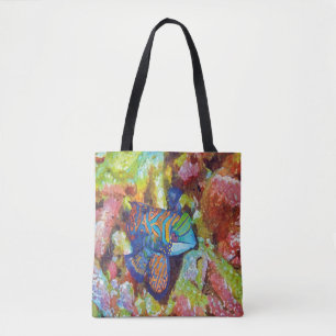 Tote Bag Belle aquarelle Mandarinfish Design