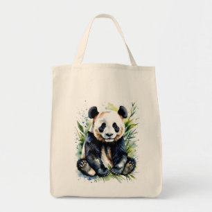 Tote Bag Belle aquarelle Panda Bear
