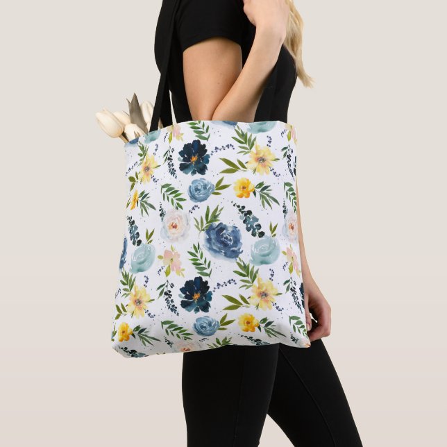 Tote Bag Belle aquarelle Roses Motif sans couture (De près)