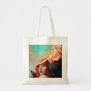 Tote Bag Belle artiste Abstraite Red Haired Ginger Girl