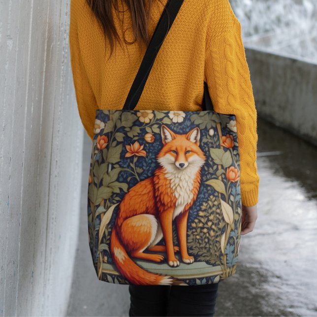 Tote Bag Belle assise Red Fox William Morris Inspiré (Créateur téléchargé)