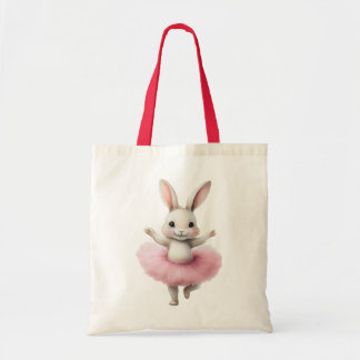 Tote Bag Belle ballerine de lapin blanc danse ballet