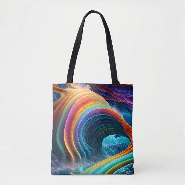 Tote Bag Belle cascade arc-en-ciel (Devant)
