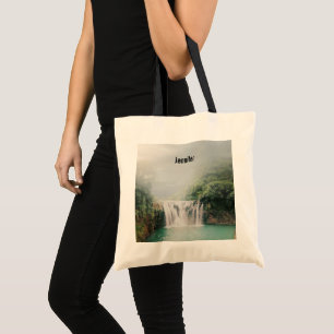 Tote Bag Belle cascade dans une forêt de montagne