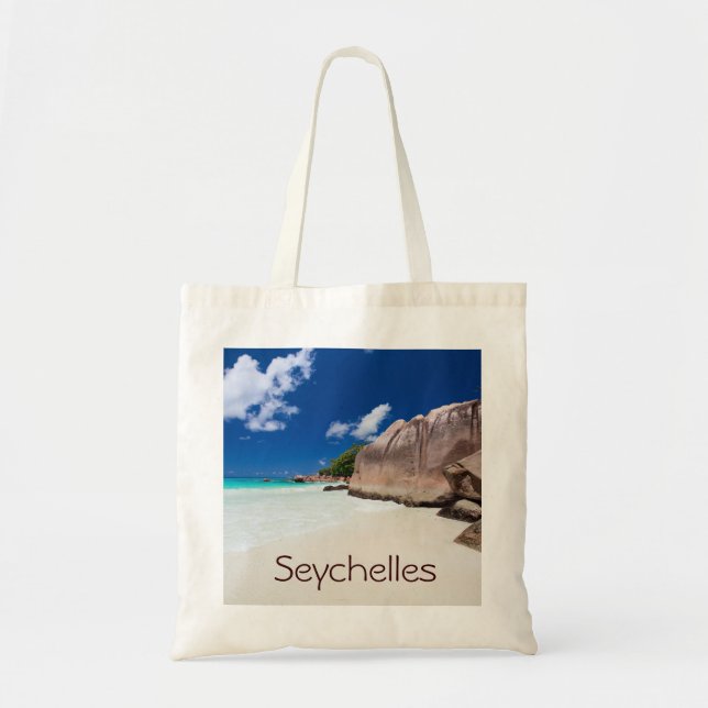 Tote Bag Belle côte rocheuse aux Seychelles (Devant)