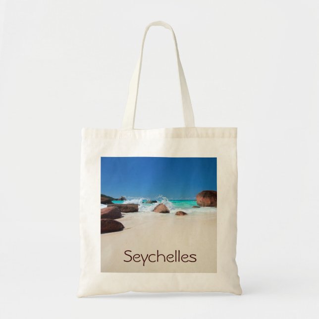Tote Bag Belle côte rocheuse aux Seychelles (Devant)