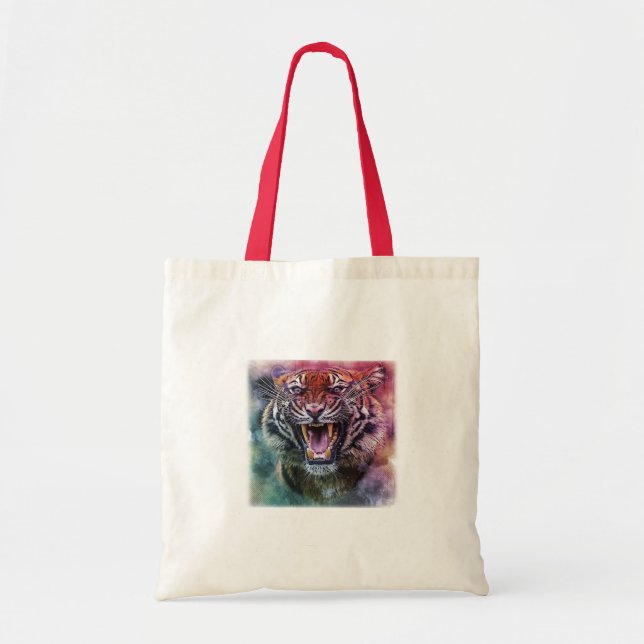 Tote Bag Belle croissance Tigre Bengale Tigre photo visage (Devant)