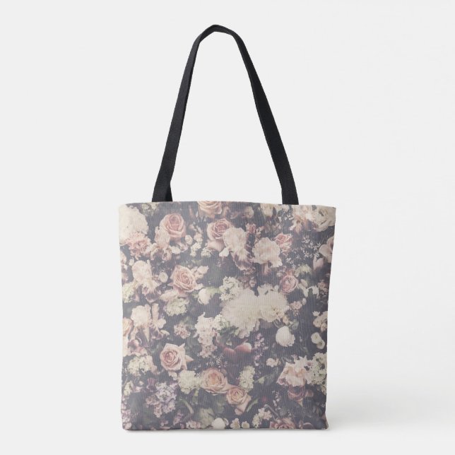 Tote Bag Belle décoration rose pastel (Dos)