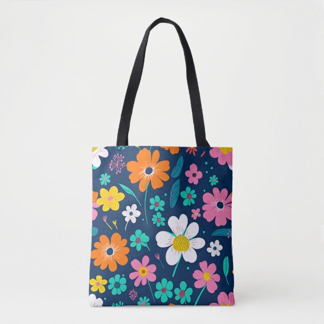 Tote Bag Belle Épaule Fleurs (Devant)