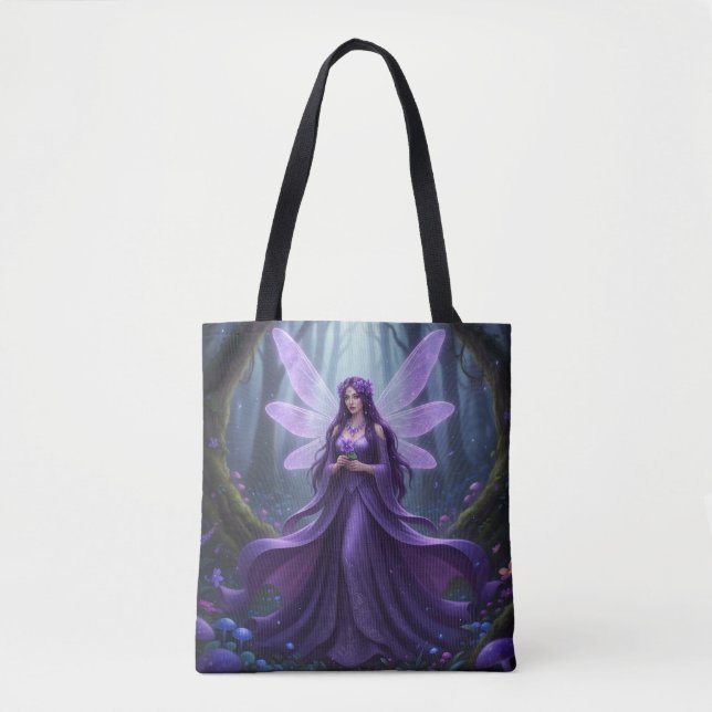 Tote Bag Belle Fée Améthyste de Février (Devant)