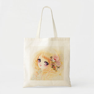 Tote Bag Belle fille avec des roses
