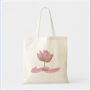 Tote Bag Belle Fleur de Lotus Rose