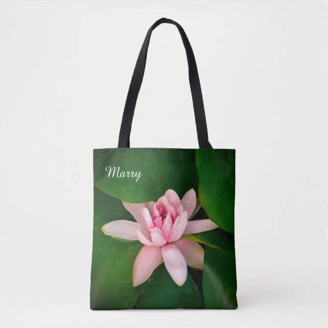Tote Bag Belle Fleur Lotus Photo personnalisée (Devant)