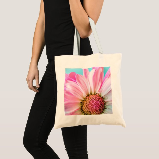 Tote Bag Belle Fleur rose Gros plan Photo (Devant (produit))