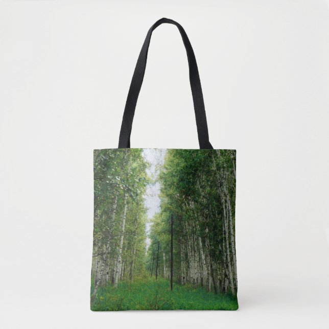 Tote Bag Belle forêt de bouleaux (Devant)