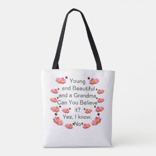 Tote Bag Belle Grandma Flowers Fourre-tout