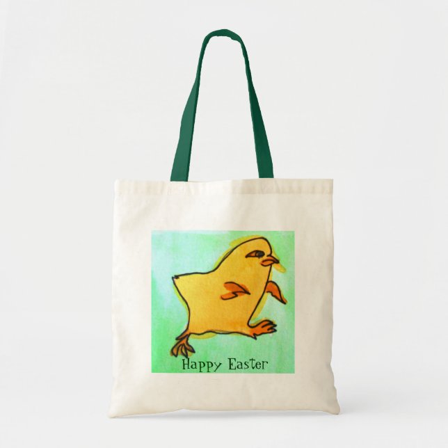 Tote Bag Belle hanche Retro de poussette de Pâques illustra (Devant)