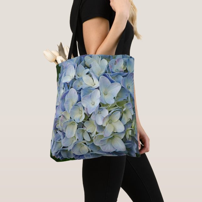 Tote Bag Belle Hydrangée Bleue Fleurs Photo (De près)
