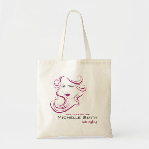 Tote Bag Belle icône fille cheveux violet cheveux coiffure 