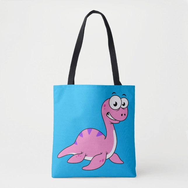 Tote Bag Belle Illustration Du Monstre Loch Ness. (Devant)