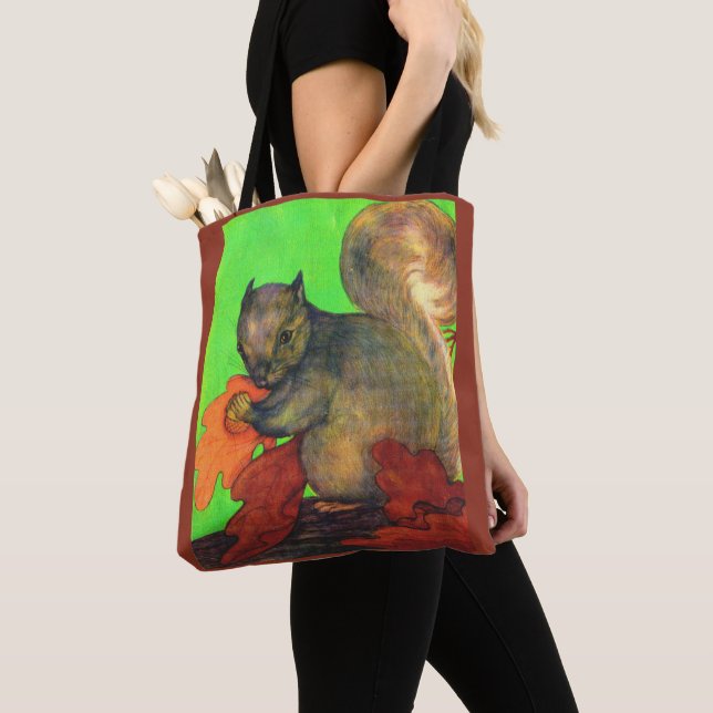 Tote Bag belle impression d'écureuil (De près)