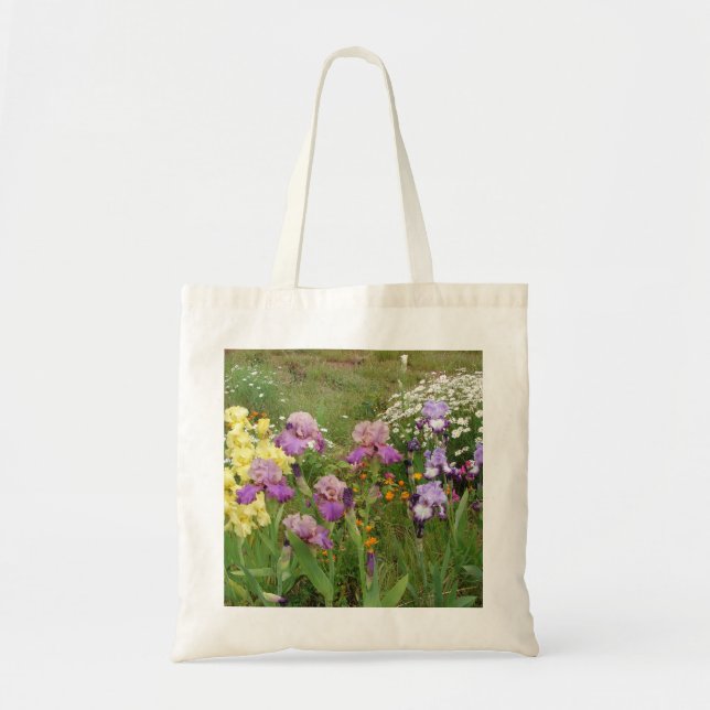 Tote Bag Belle Iris Fleur violet Fleur Photo (Devant)