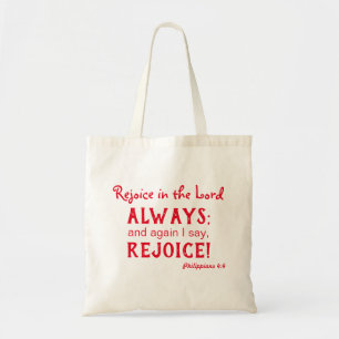 Tote Bag Belle joie dans le Seigneur Rouge et Blanc